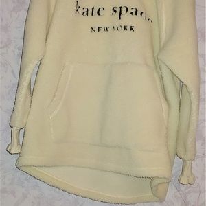 kate spade logo sherpa hoodie